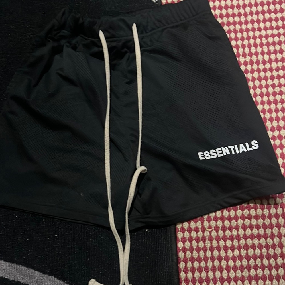 Fear of God Essentials Black Shorts